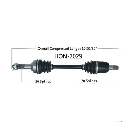 Wide Open OE Replacement CV Axle for HONDA FRONT R TRX500 4TRAX RUBICON 15- HON-7029